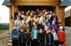 Children near The Ioann Bogoslovs chapel